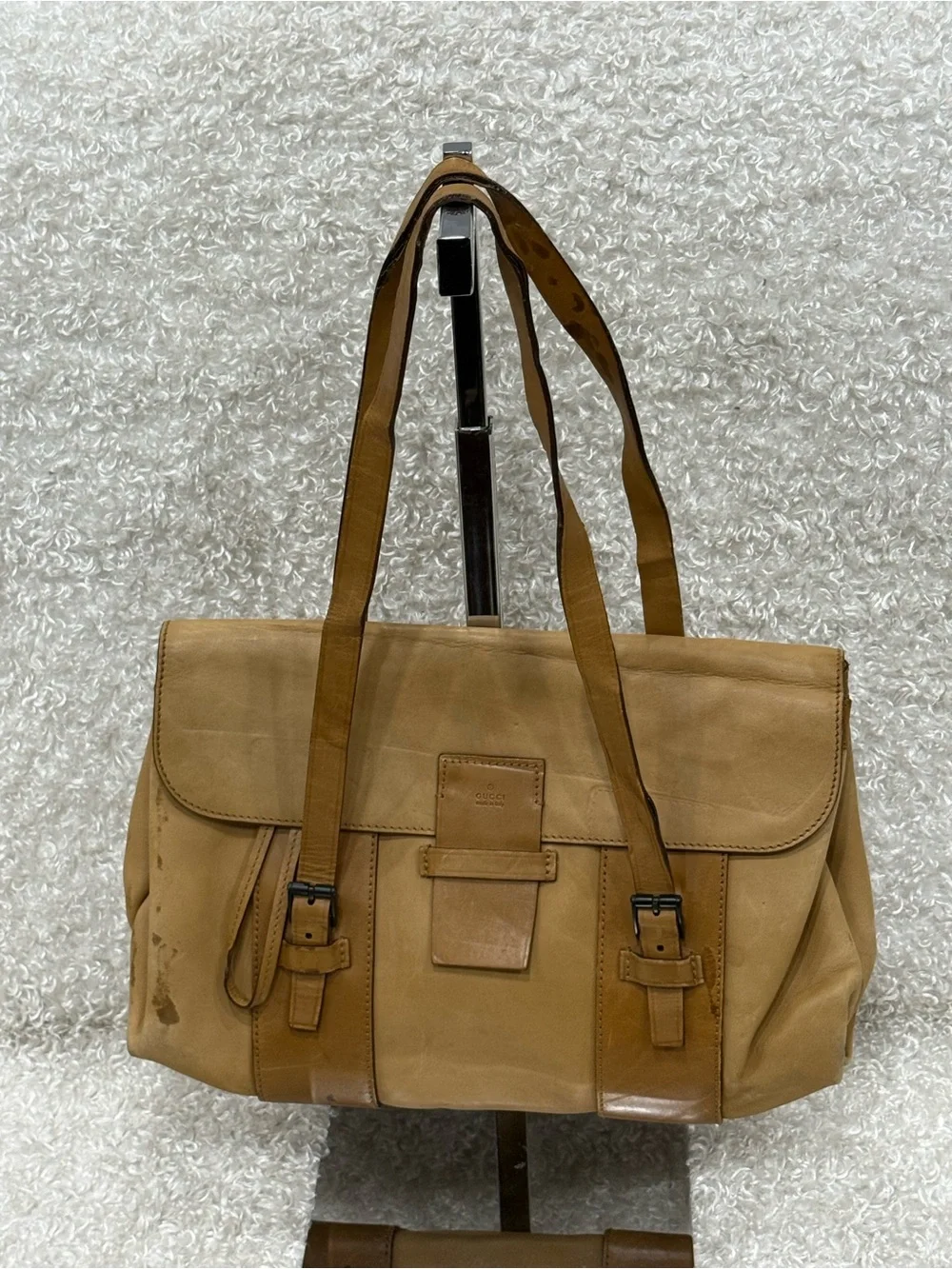 Gucci Leather Messenger double handle Bag